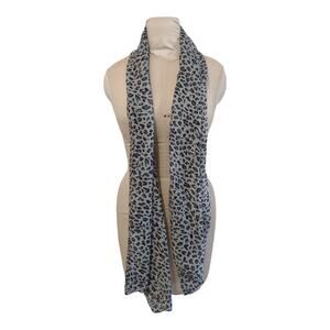 Small Leopard Print Lightweight Scarf by INTO AFRICA Animal Print Gray Black
